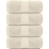 White Classic Luxury 100% Cotton Bath Towels Set of 4 - 27x54" - 2 of 4