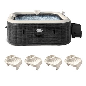 Intex PureSpa Plus Greystone Inflatable Hot Tub, 94 x 28", w/ Cup Holder 4-Pack - 1 of 4
