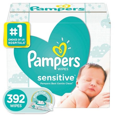 pampers sensitive wipes 392