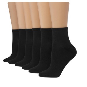 Hanes Comfort Fit Women's Ankle Socks, 6-Pairs - 1 of 4