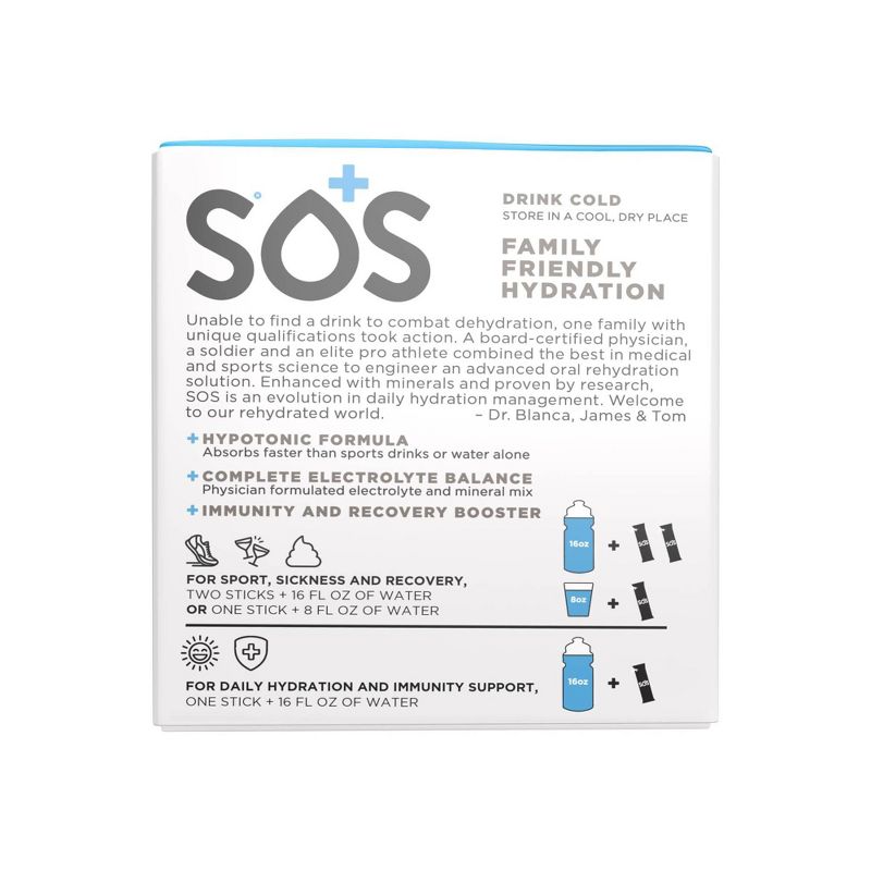SOS Hydration Electrolyte Drink Mix Variety Pack - 20ct, 2 of 10