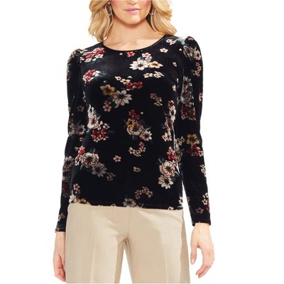 Vince Camuto Womens Floral Pullover Blouse