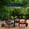 Northlight 8.5ft Outdoor Patio Lotus Umbrella with Hand Crank, Navy Blue - 2 of 4