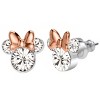 Disney Minnie Mouse Matching Silver Plated Crystal Necklace and Stud Earrings Set - 18" - 3 of 4