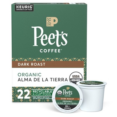 Peet's Alma de la Tierra Dark Roast Coffee - Keurig K-Cup Pods - 22ct