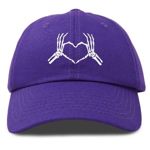 Dalix Heart of Bones Embroidered Cotton Dad Hat Adjustable Baseball Cap Womens - 1 of 4