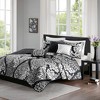 Gracie Mills Muriel 6 Piece Damask Printed Cotton Quilt Set with Throw Pillows - 2 of 4