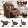 Rocking Recliner Chair with Massage, Nursery Rocker 360° Swivel Glider Lazy Boy Lounge Sofa Seat for Adults with 2 Cup Holders for Living Room - 4 of 4