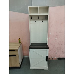 4-in-1 Hall Tree, Entryway Bench with Coat Rack, Mudroom Bench with Storage Cubbys and 4 Hooks for Hallway - 1 of 1