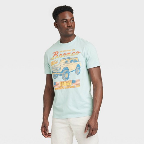 Men's Short Sleeve Crewneck Graphic T-shirt - Goodfellow & Co™ Blue ...