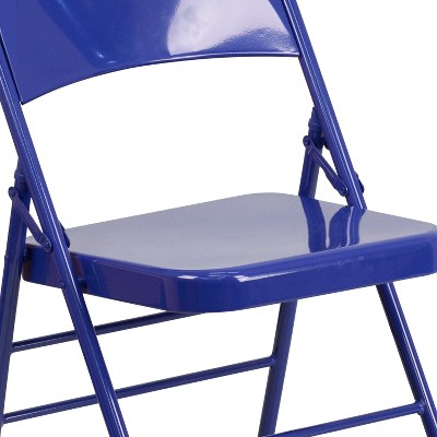 Cobalt Blue 18" Lightweight Metal Folding Chair