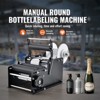 VEVOR Manual Round Labeling Machine, 15-20pcs/min, Bottle Label Applicator for Round Bottles, Adjustable Manual Round Bottle Labeler,Black - 3 of 4