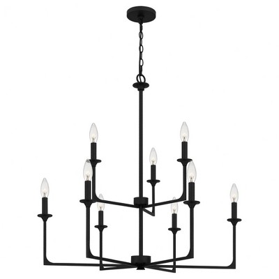 Quoizel Lighting Prescott 9 - Light Chandelier in  Matte Black