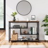 Console Table, 4 Tier Sofa Table Narrow Entryway Table Metal Frame, 39.4" Behind Couch Table Industrial Hallway Table for Living Room, Foyer, Bedroom - 2 of 4