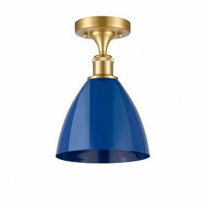 Plymouth Dome - 1 Light Semi-Flush Mount In Industrial Style-11.25 Inches Tall and 7.5 Inches Wide - 1 of 1