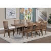Pine and Rubberwood Solids Rustic Side Chair (Set of 2) with Shaped Wood Seat, Saw Rasping and Distressing, and Driftwood Finish - 4 of 4