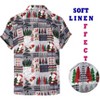HAPPY BAY Men's Holiday Beach Short Sleeve Vacation Hawaii Santa Claus Party Holiday Shirt Hawaiian Ugly Christmas Tree Shirts for Men - 2 of 4