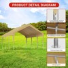 10x20FT Heavy Duty Carport Canopy with Sturdy Frame, Portable Waterproof and UV-Resistant Garage Shelter - 4 of 4