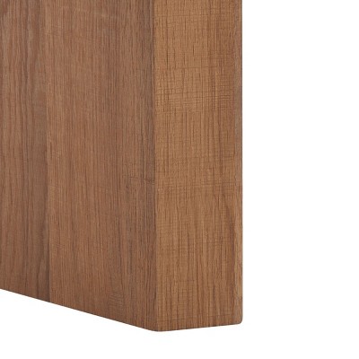 Natural Brown Wood Veneer Rectangular Cocktail Table