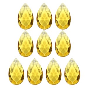 Unique Bargains Crystal Pendants Teardrop Beads for DIY Lamp Arts Crafts Decoration 10 Pcs - 1 of 4