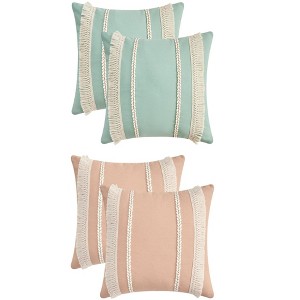 REGALWOVEN 4 Pcs Boho Modern Striped Decorative Throw Pillow Cover for Living Room Bed Sofa - 1 of 4
