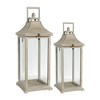 AZL1 Life Concept Decorative Lantern Set of 2 Hurricane Lantern Holder with Candle for Indoor Outdoor Home Garden Wedding, White, 36.6"*15"*14" - 2 of 4