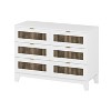CAVINAS Farmhouse Wooden Dressers for Bedroom, Rustic Style Drawers with 6 Drawers, Chest of Drawers for Bedroom with Metal Handles, White - 4 of 4