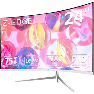 Z-EDGE U24C 24" Curved Monitor, Full HD (1920x1080)  Eye-Care Technology, U24C 178° Wide View Angle, VGA+HDMI - 1 of 4