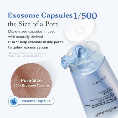 medicube Zero Pore Clearing Capsule Cleansing Foam Korean Skincare: Contains PHA, Salicylic Acid, Cream Form, Normal/Oily Skin