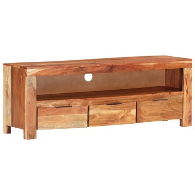 vidaXL TV Stand 43.3 in.x11.8 in.x15.7 in. Solid Wood Acacia