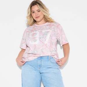 Women's Camo 97 Short Sleeve Graphic T-Shirt - Pink - 1 of 3