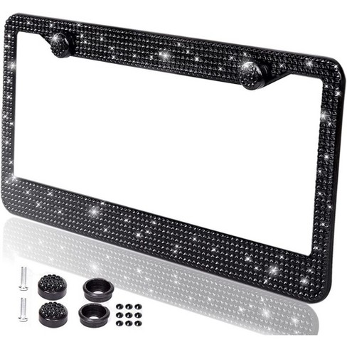 Zone Tech Clear Smoked License Plate Shield Combo - Premium Quality Novelty/license  Plate Clear Smoked And Black Bubble Shield And Frame : Target