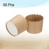 Unique Bargains Disposable Greaseproof Paper Wrappers Cake Muffins Baking Cups 50 Pcs Brown - 3 of 4
