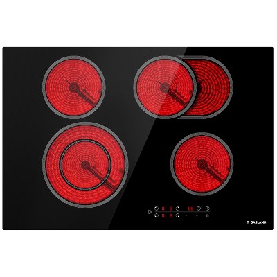 GASLAND CH77BF 30 Inches 4 Burners Built-in Ceramic Electric Cooktop, 240 V 6600 W, Touch Control