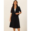 Allegra K Women's Short Sleeve Blazer and Summer Dressy Business Casual Skirt Suit Set - 4 of 4