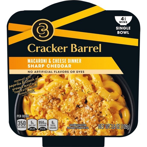 Cracker Barrel Single Bowl Mac Cheese Sharp Cheddar 3 8oz Target