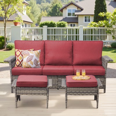 Buenhomino Outdoor Patio All-Weather Wicker Furniture Set
