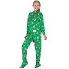 Footed Pajamas - Tis The Season Kids Fleece One Piece - 3 of 4