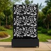 Metal Privacy Screen with Planter Box, 72" H x 47" W Outdoor Privacy Screens and 3-Panels, Garden Decorative with Trellis for for Climbing Vines - 4 of 4