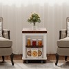 Farmhouse Coffee Table with Storage, Vintage Side Table with Foldable Top for Living Room - 4 of 4