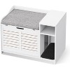 Acekool 2-in-1 Hidden Cat Litter Box Enclosure Cabinet, Side Table Pet House with Cushion & Storage, Litter Box Furniture for Bedroom, Hallway - 2 of 4