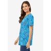 Woman Within Plus Size Perfect Printed Short-Sleeve V-Neck Tee - 4 of 4