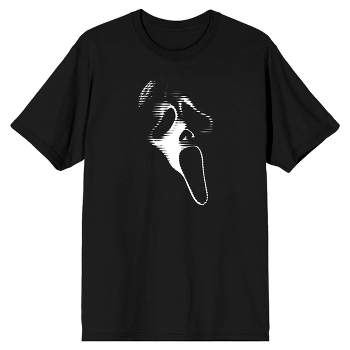 Ghost Face Character Mask Men's Black Graphic Tee