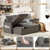 Sofa Bed, Sleeper Sofa with Storage, L-Shaped Sectional Featuring a Pull-Out Bed, Removable Cushion Covers for Living Room - 3 of 4
