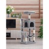 44.1' Cat Tree Tower for Indoor Cats ,Multi-Level Cat Condo Cat Furniture with Scratching Posts, Perches, Hammock, Cave - 3 of 4