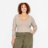 Women's Long Sleeve V-Neck T-Shirt - Wild Fable™ - 2 of 3