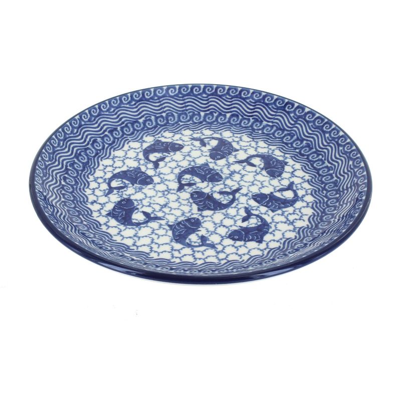 Blue Rose Polish Pottery Ceramika Artystyczna Dessert Plate, 1 of 2