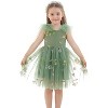 2Bunnies Girls 6M-10Y Floral Garden Embroidered Tulle Strap Flower Girl Dress Knee - 4 of 4