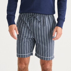 Lands' End Men's Poplin Pajama Shorts - 1 of 4