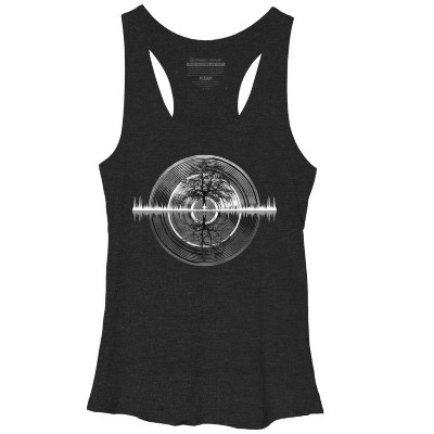 Women's Design By Humans Nature Sounds Night Oak Tree By Maryedenoa Racerback Tank Top